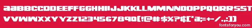 Righthandlukeexpand Font – White Fonts on Red Background