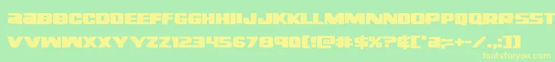 Righthandlukeexpand Font – Yellow Fonts on Green Background
