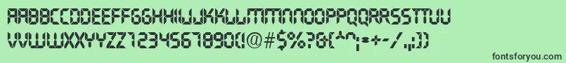 フォントTransist – 緑の背景に黒い文字