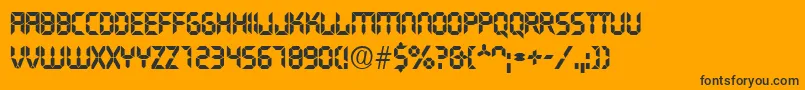 Transist Font – Black Fonts on Orange Background