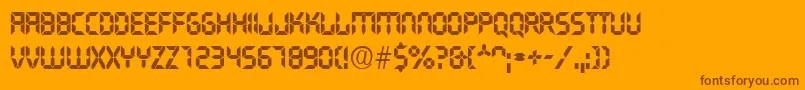 Transist Font – Brown Fonts on Orange Background