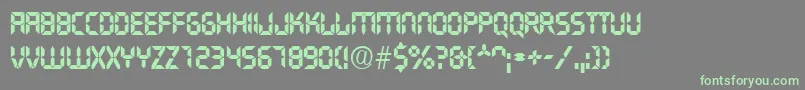 Transist Font – Green Fonts on Gray Background