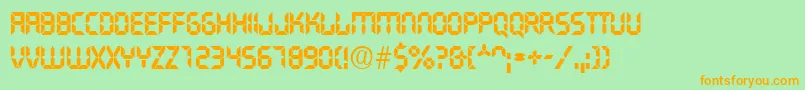 Transist Font – Orange Fonts on Green Background