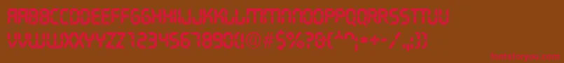 Transist Font – Red Fonts on Brown Background
