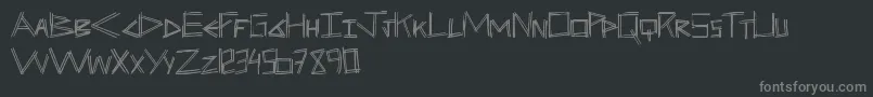 Twostick Font – Gray Fonts on Black Background