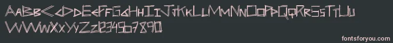 Twostick Font – Pink Fonts on Black Background
