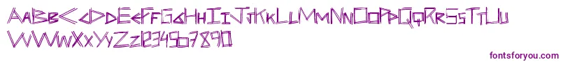 Twostick Font – Purple Fonts on White Background