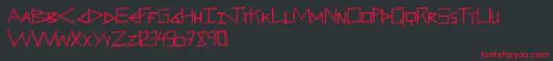 Twostick Font – Red Fonts on Black Background