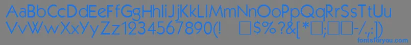 Kabelplain Font – Blue Fonts on Gray Background