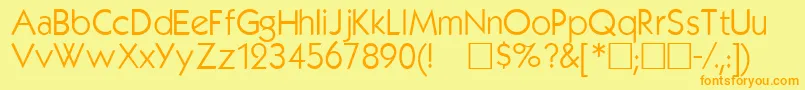 Kabelplain Font – Orange Fonts on Yellow Background
