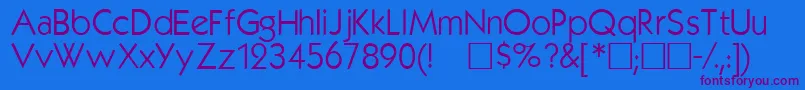 Kabelplain Font – Purple Fonts on Blue Background