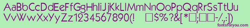 Kabelplain Font – Purple Fonts on Green Background
