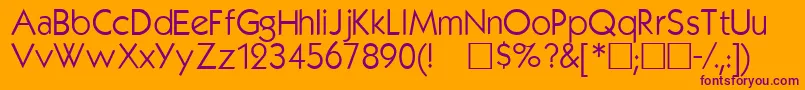 Kabelplain Font – Purple Fonts on Orange Background