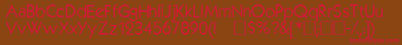 Kabelplain Font – Red Fonts on Brown Background