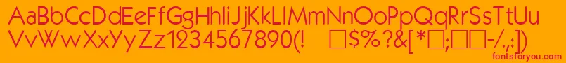 Kabelplain Font – Red Fonts on Orange Background