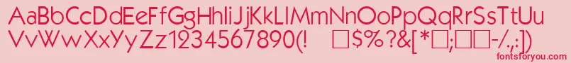 Kabelplain-Schriftart – Rote Schriften auf rosa Hintergrund