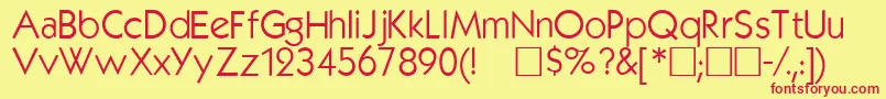 Kabelplain Font – Red Fonts on Yellow Background