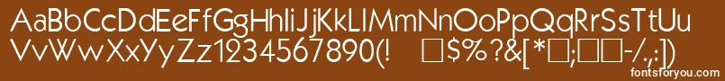 Kabelplain Font – White Fonts on Brown Background
