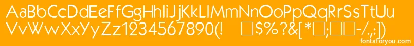 Kabelplain Font – White Fonts on Orange Background