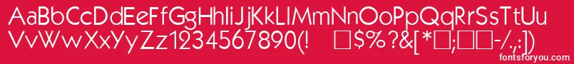 Kabelplain Font – White Fonts on Red Background