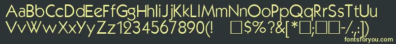 Kabelplain Font – Yellow Fonts on Black Background