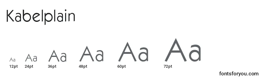 Kabelplain Font Sizes