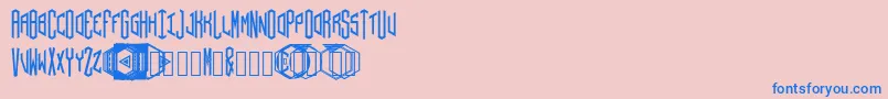 Шрифт HexOrnate – синие шрифты на розовом фоне
