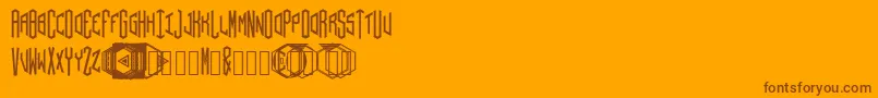 Czcionka HexOrnate – brązowe czcionki na pomarańczowym tle