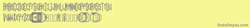 HexOrnate Font – Gray Fonts on Yellow Background