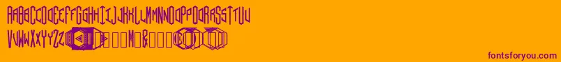 HexOrnate Font – Purple Fonts on Orange Background
