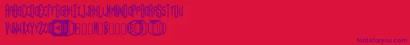 HexOrnate Font – Purple Fonts on Red Background