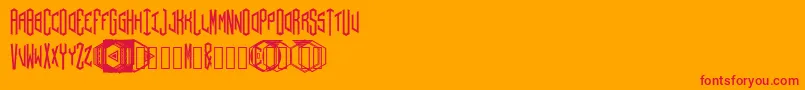 HexOrnate Font – Red Fonts on Orange Background