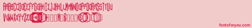 Police HexOrnate – polices rouges sur fond rose