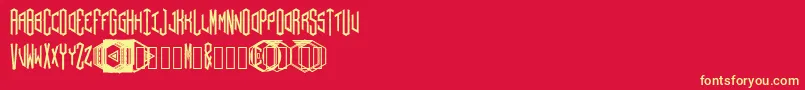 HexOrnate Font – Yellow Fonts on Red Background