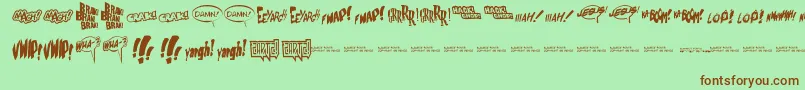 Zartz Font – Brown Fonts on Green Background