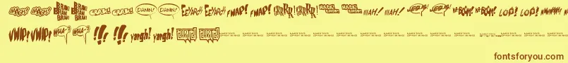 Zartz Font – Brown Fonts on Yellow Background