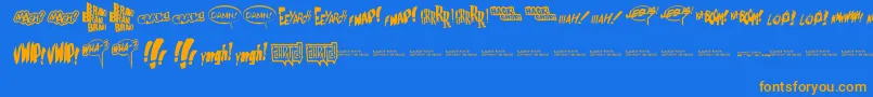 Zartz Font – Orange Fonts on Blue Background