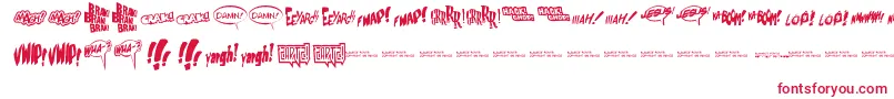 Zartz Font – Red Fonts on White Background