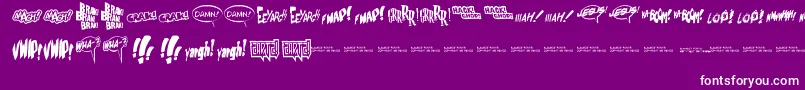 Zartz Font – White Fonts on Purple Background