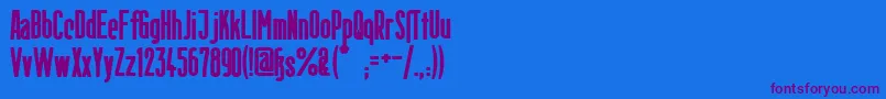 BerlinEmailHeavy Font – Purple Fonts on Blue Background