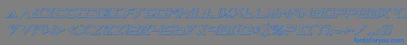 IronCobra3DItalic Font – Blue Fonts on Gray Background