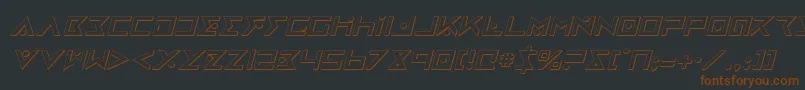IronCobra3DItalic Font – Brown Fonts on Black Background