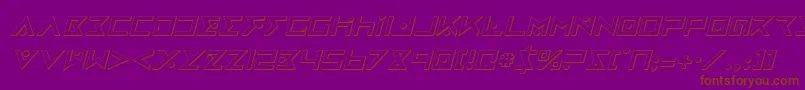 IronCobra3DItalic Font – Brown Fonts on Purple Background