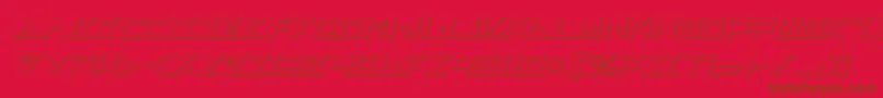 IronCobra3DItalic Font – Brown Fonts on Red Background