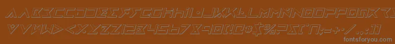 IronCobra3DItalic Font – Gray Fonts on Brown Background