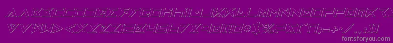 IronCobra3DItalic Font – Gray Fonts on Purple Background