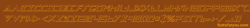 IronCobra3DItalic Font – Orange Fonts on Brown Background