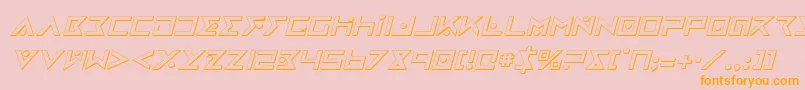 IronCobra3DItalic Font – Orange Fonts on Pink Background