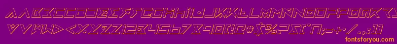 IronCobra3DItalic Font – Orange Fonts on Purple Background