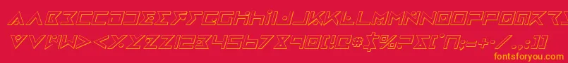 IronCobra3DItalic Font – Orange Fonts on Red Background